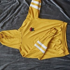 Yellow hooded long sleeve